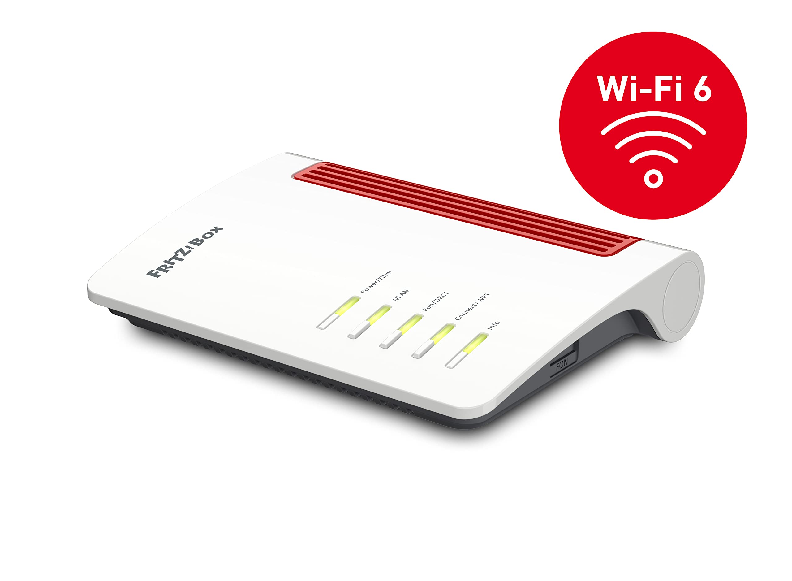 FRITZ!Box 5530 Fiber | Router für einen Glasfaseranschluss (Glasfasermodem mit 2x2 Wi-Fi 6 (WLAN AX), bis zu 3 GBit/s, 2.5-Gigabit-LAN-Port, geeignet für Deutschland)