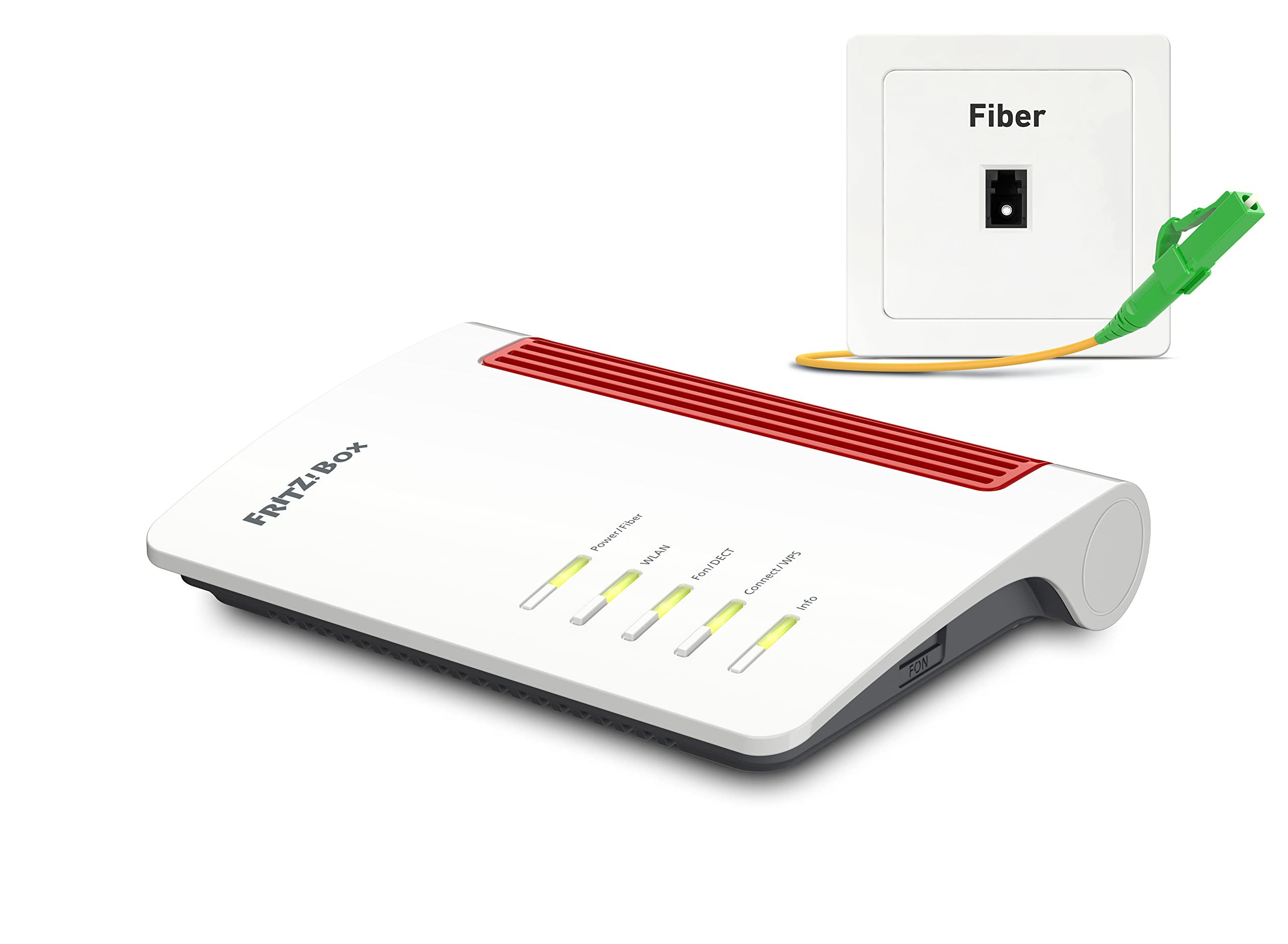 FRITZ!Box 5530 Fiber | Router für einen Glasfaseranschluss (Glasfasermodem mit 2x2 Wi-Fi 6 (WLAN AX), bis zu 3 GBit/s, 2.5-Gigabit-LAN-Port, geeignet für Deutschland)