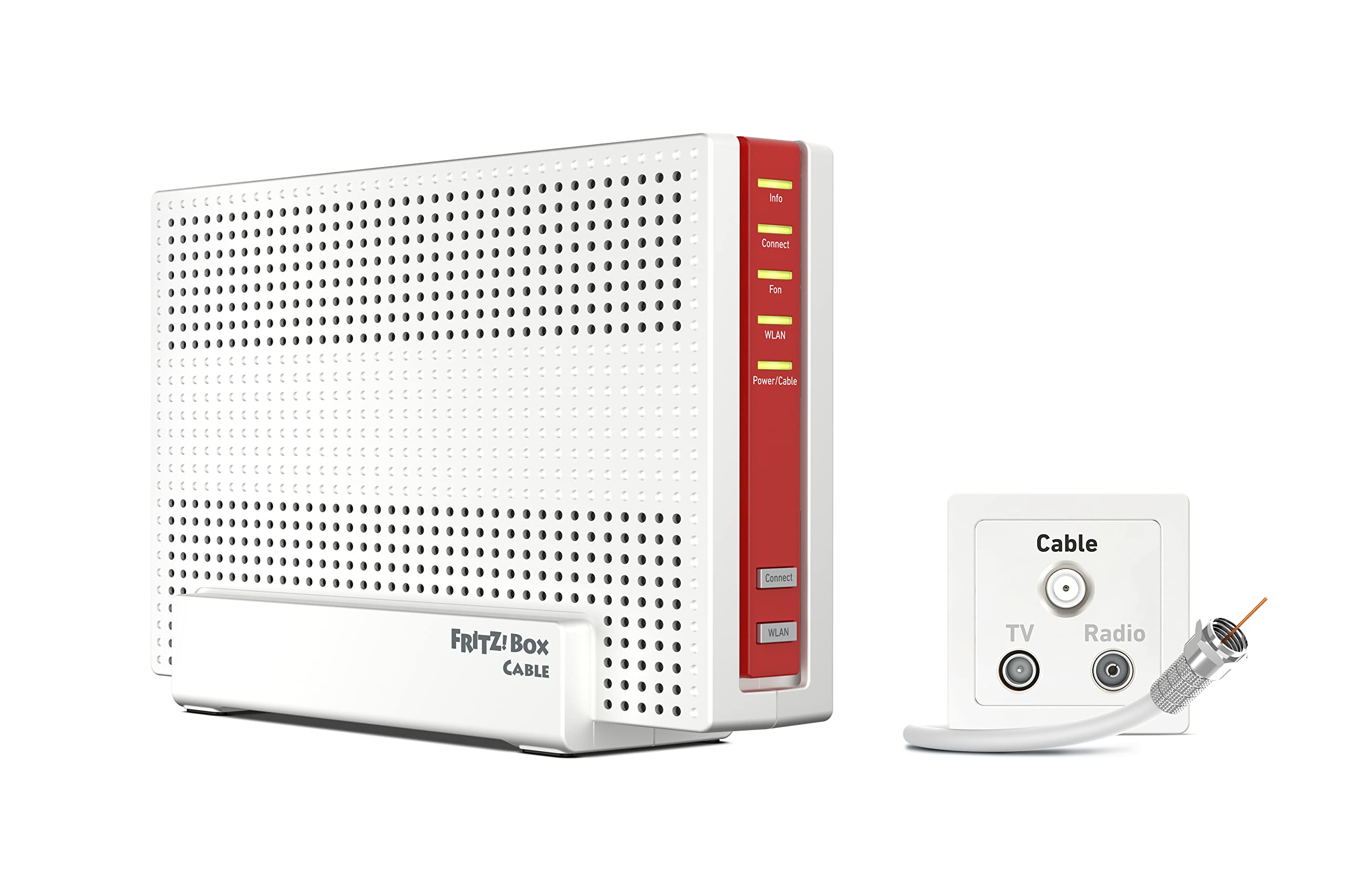 FRITZ!Box 6690 Cable | Router für einen Kabelanschluss (DOCSIS 3.1-Kabel-Modem, 4x4 Wi-Fi 6 (WLAN AX) mit 4.800 MBit/s (5 GHz) + 1.200 MBit/s (2,4 GHz), 1x 2,5-Gigabit-LAN-Anschluss, USB 3.0, DECT)